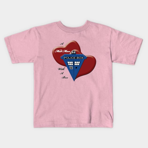 2 Hearts Kids T-Shirt by TikkiCat2